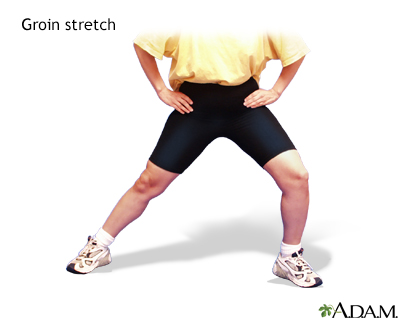 Groin stretch - Illustration Thumbnail                      