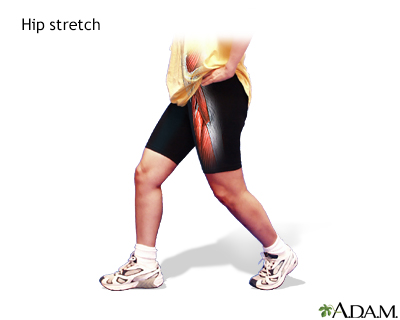 Hip stretch - Illustration Thumbnail                      