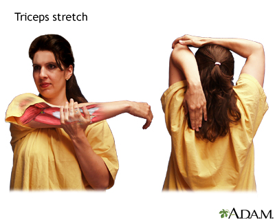 Triceps stretch - Illustration Thumbnail                      