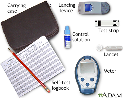 Monitoring blood glucose - series - Using a self-test meter - Presentation Thumbnail                    
