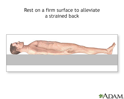 Treatment for strained back - Illustration Thumbnail                      