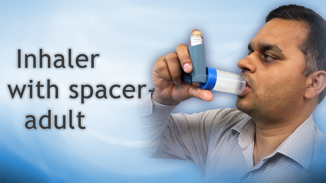 Inhaler with spacer - adults